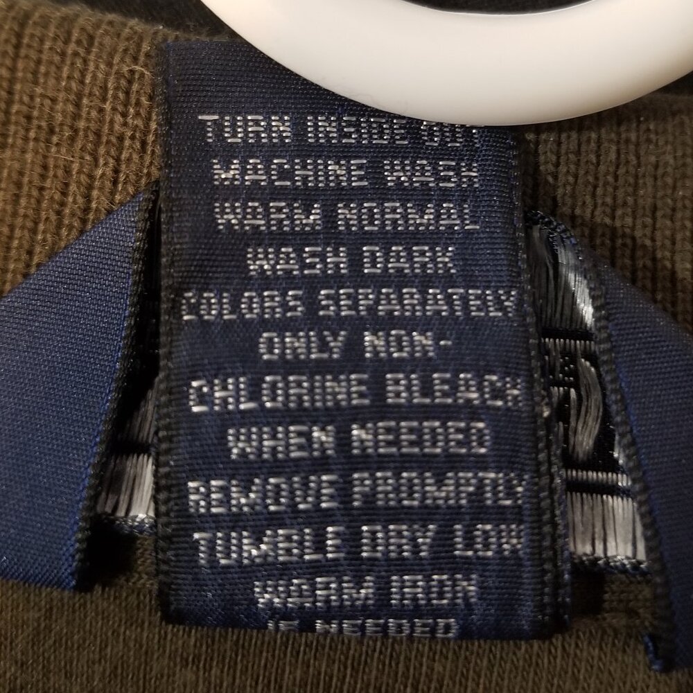 Men's Lands' End L/S Polo Shirt, Size M (38-40), VGUC - Picture 4 of 4